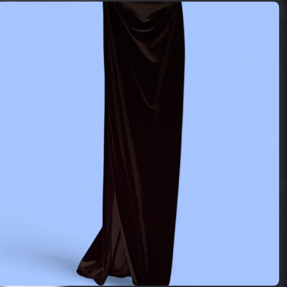 Vintage Y2K Rave City Double Side Slit Stretch Velvet Skirt 🖤🌌✨